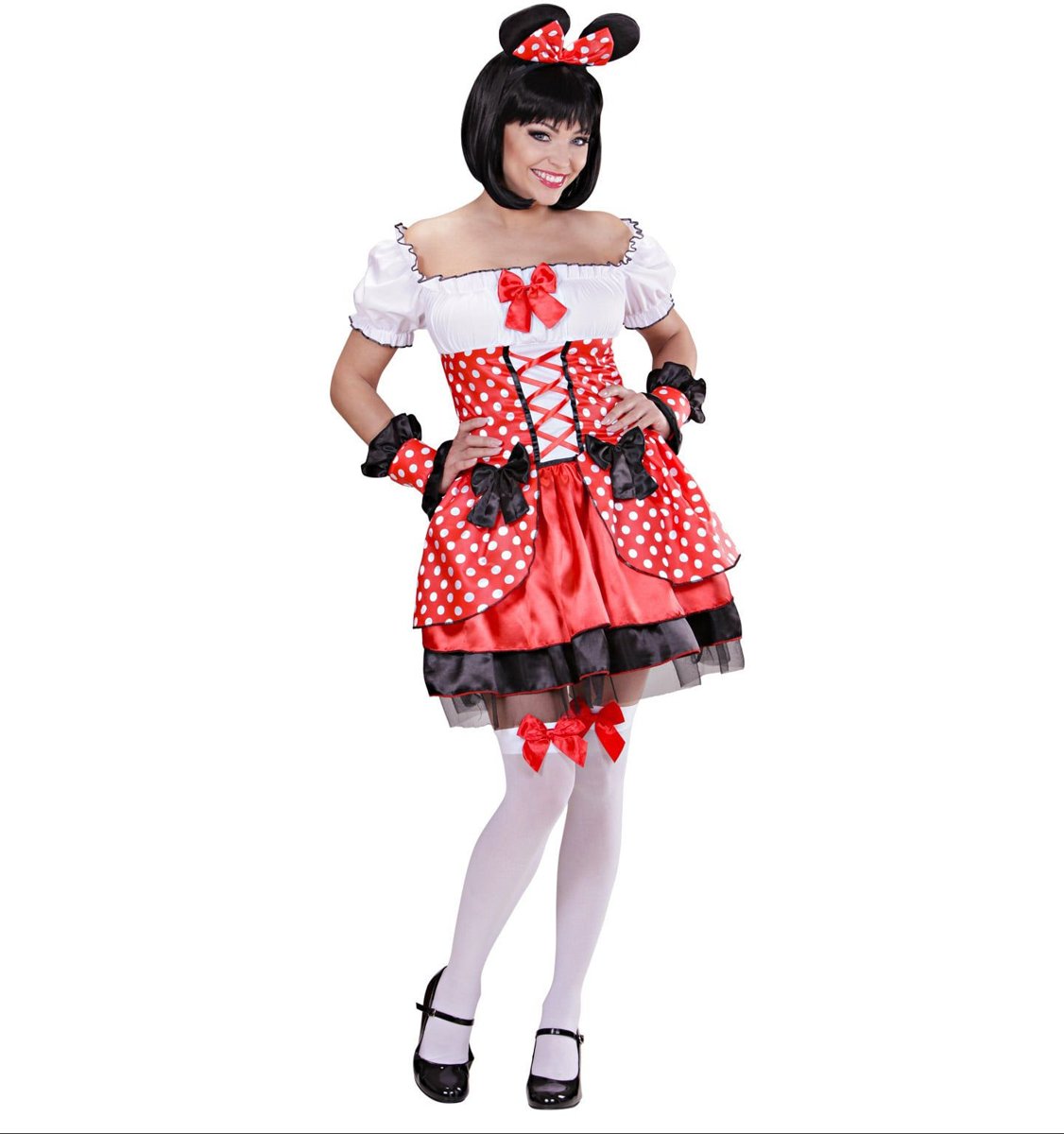 Mickey & Minnie Mouse Kostuum | Ontwapenend Muisje Rood | Vrouw | Large | Carnaval kostuum | Verkleedkleding